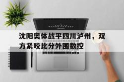 开云体育官网-沈阳奥体战平四川泸州，双方紧咬比分外围数控的简单介绍